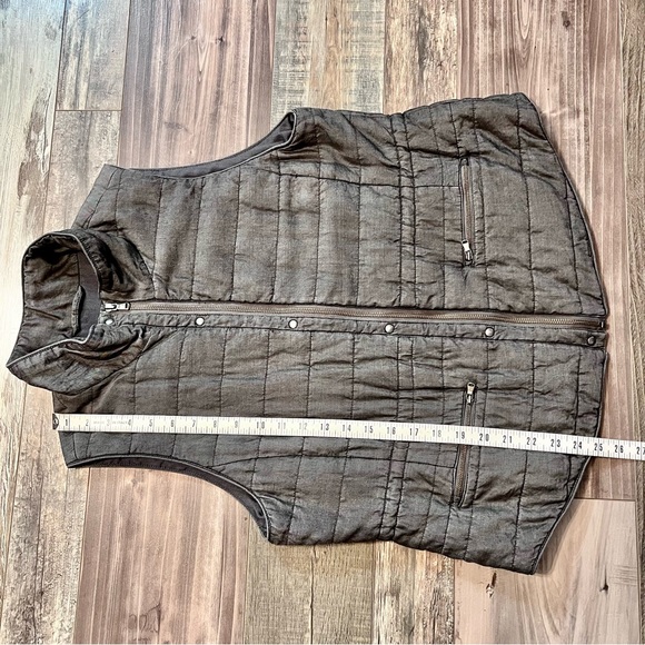 NIC+ZOE Womens Lyocell Metallic Silver Vest Lightweight Gray Cinched Waist Large - Picture 15 of 16